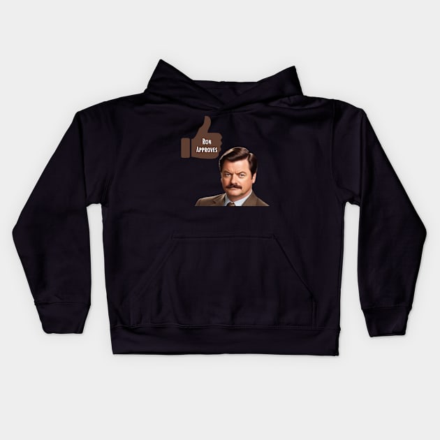 Ron Approves Funny Meme Kids Hoodie by Tee Shop